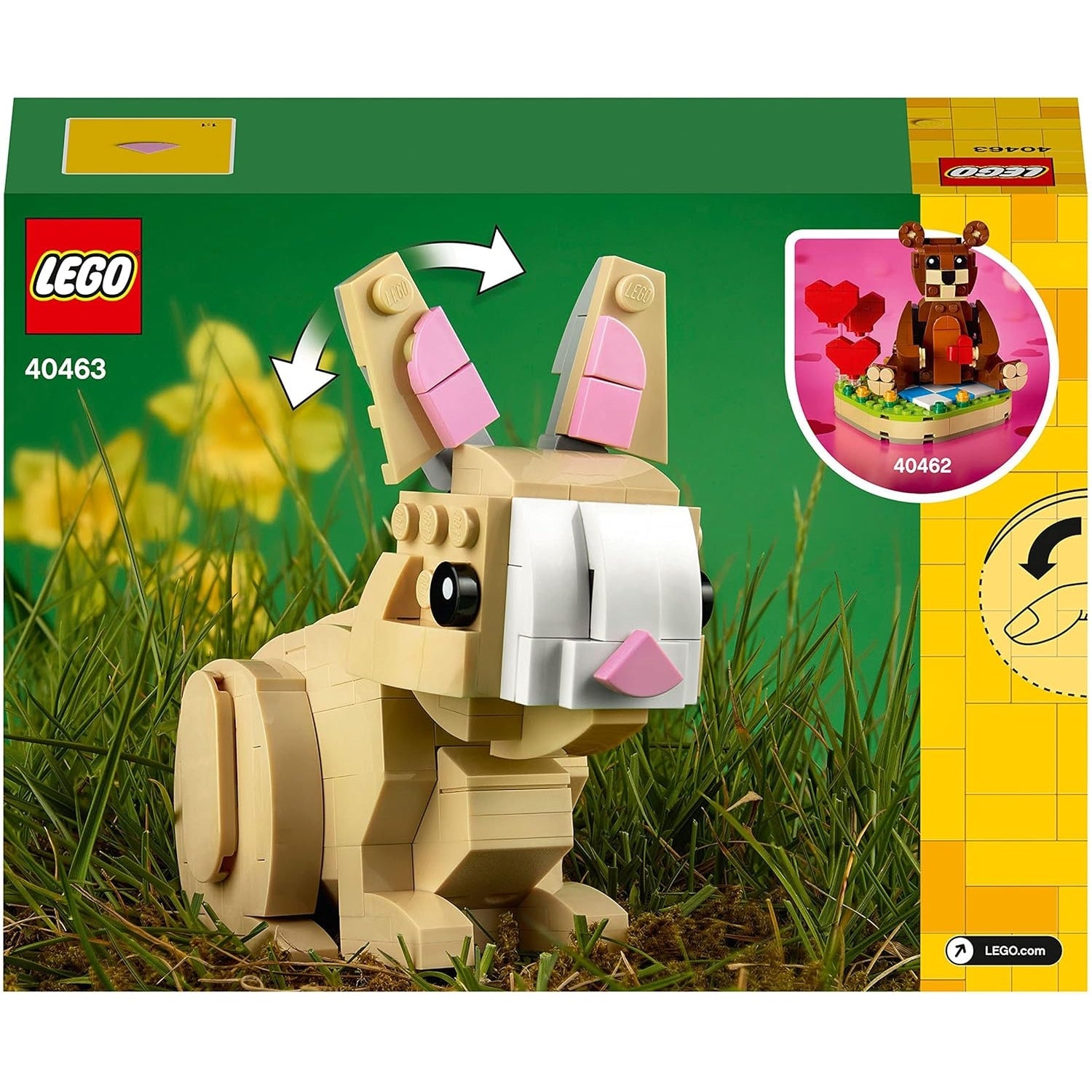 LEGO 40463 Osterhase Spielzeug zu Ostern zum Basteln für Kinder, ideal als Ostergeschenk