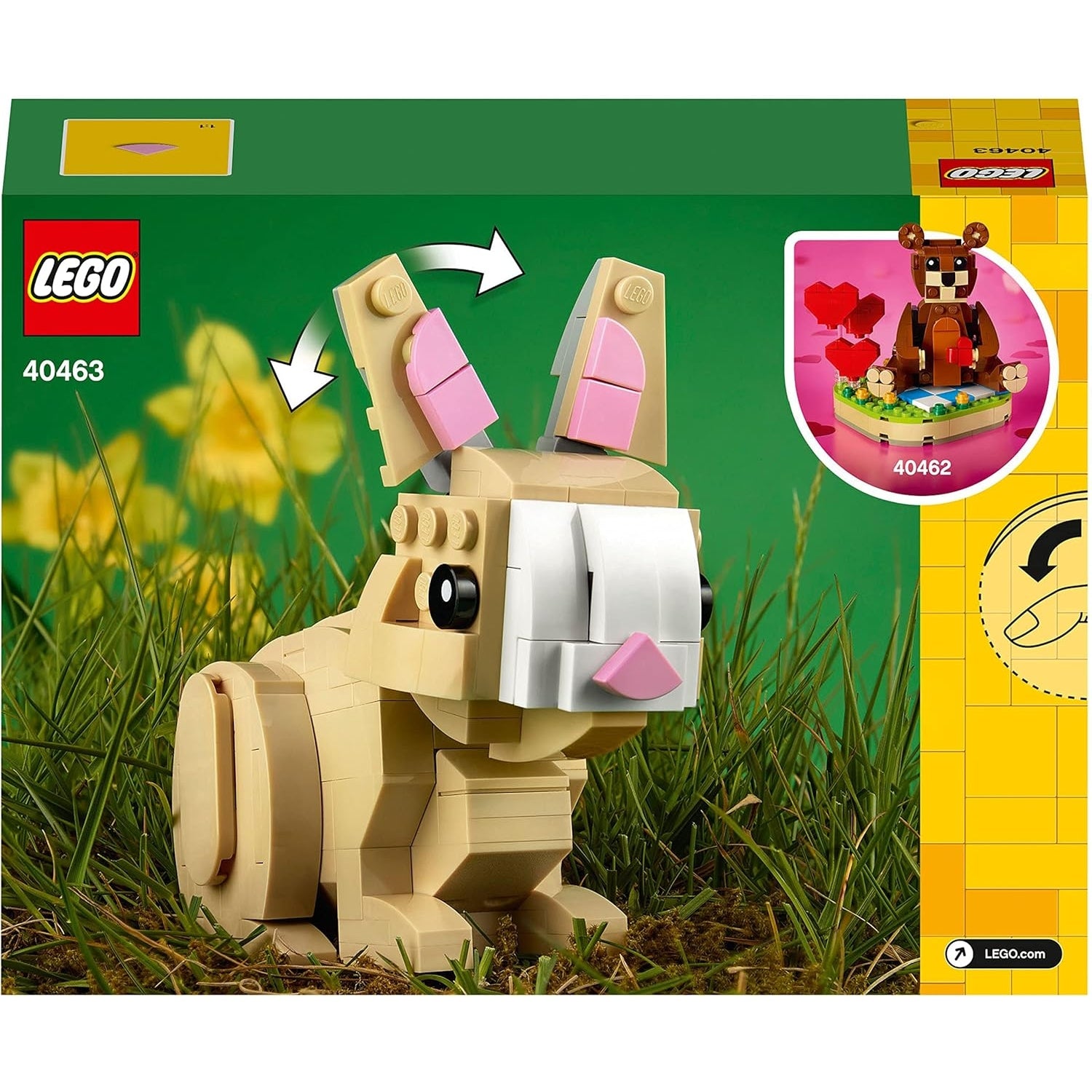 LEGO 40463 Osterhase Spielzeug zu Ostern zum Basteln für Kinder, ideal als Ostergeschenk