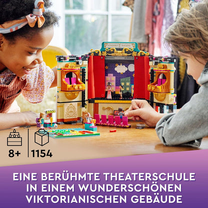 LEGO 41714 Friends Andreas Theaterschule, Puppenhaus in Heartlake City, kreatives Spielzeug