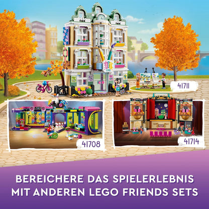 LEGO 41714 Friends Andreas Theaterschule, Puppenhaus in Heartlake City, kreatives Spielzeug