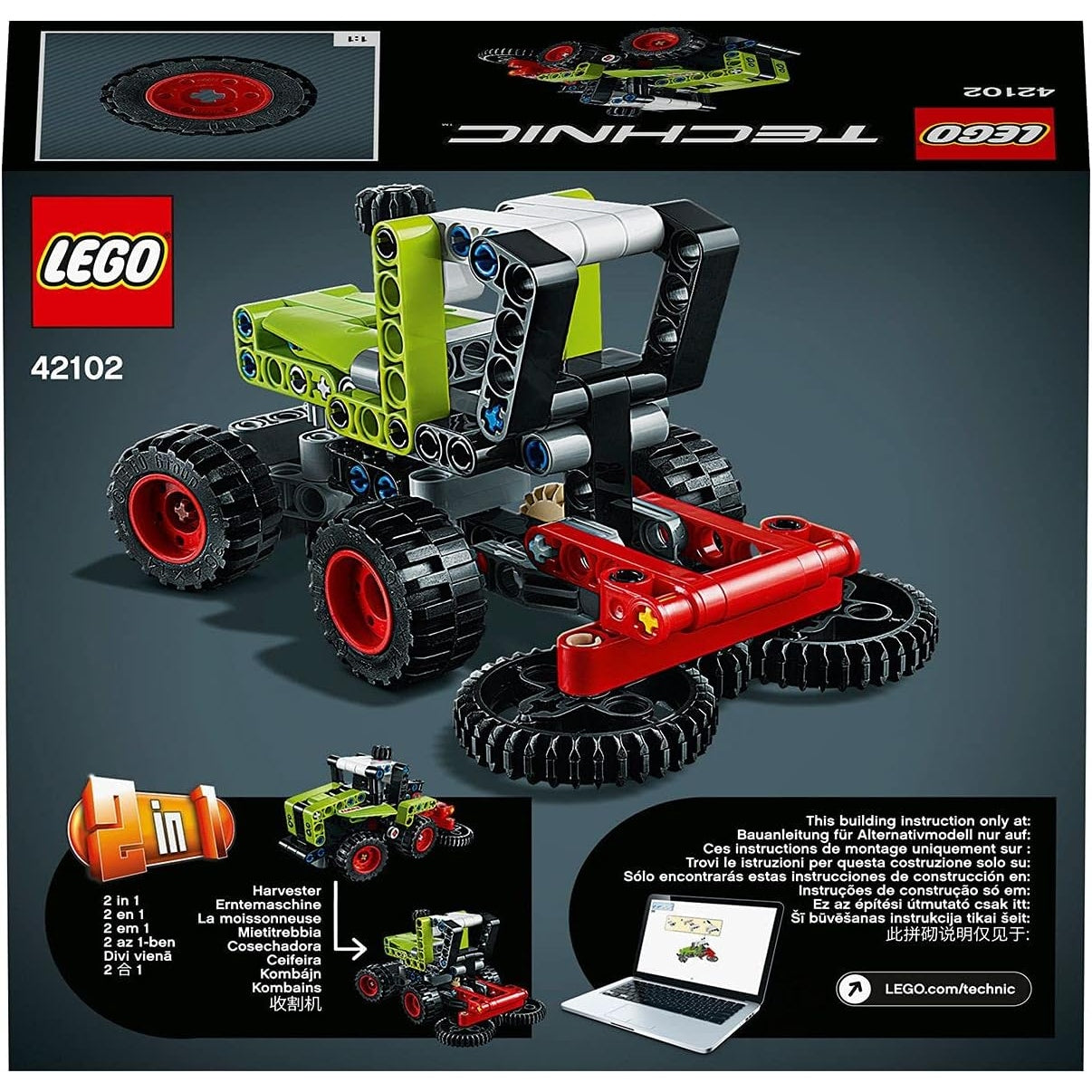 LEGO 42102 Technic Mini CLAAS XERION 2in1 Traktor und Mähdrescher Spielzeug