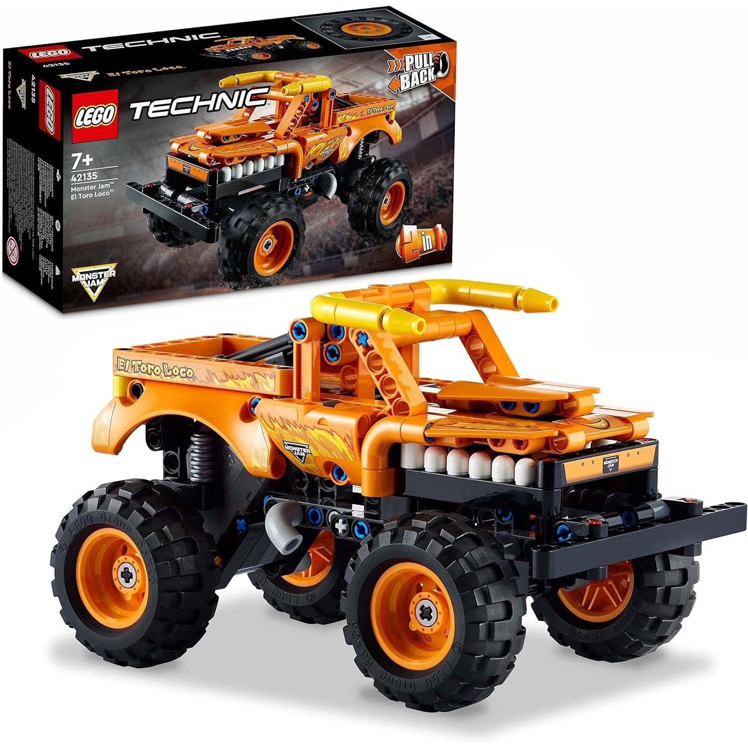 LEGO 42135 Technic Monster Jam EL Toro Loco, Monster Truck-Spielzeug ab 7 Jahre, Spielzeugauto