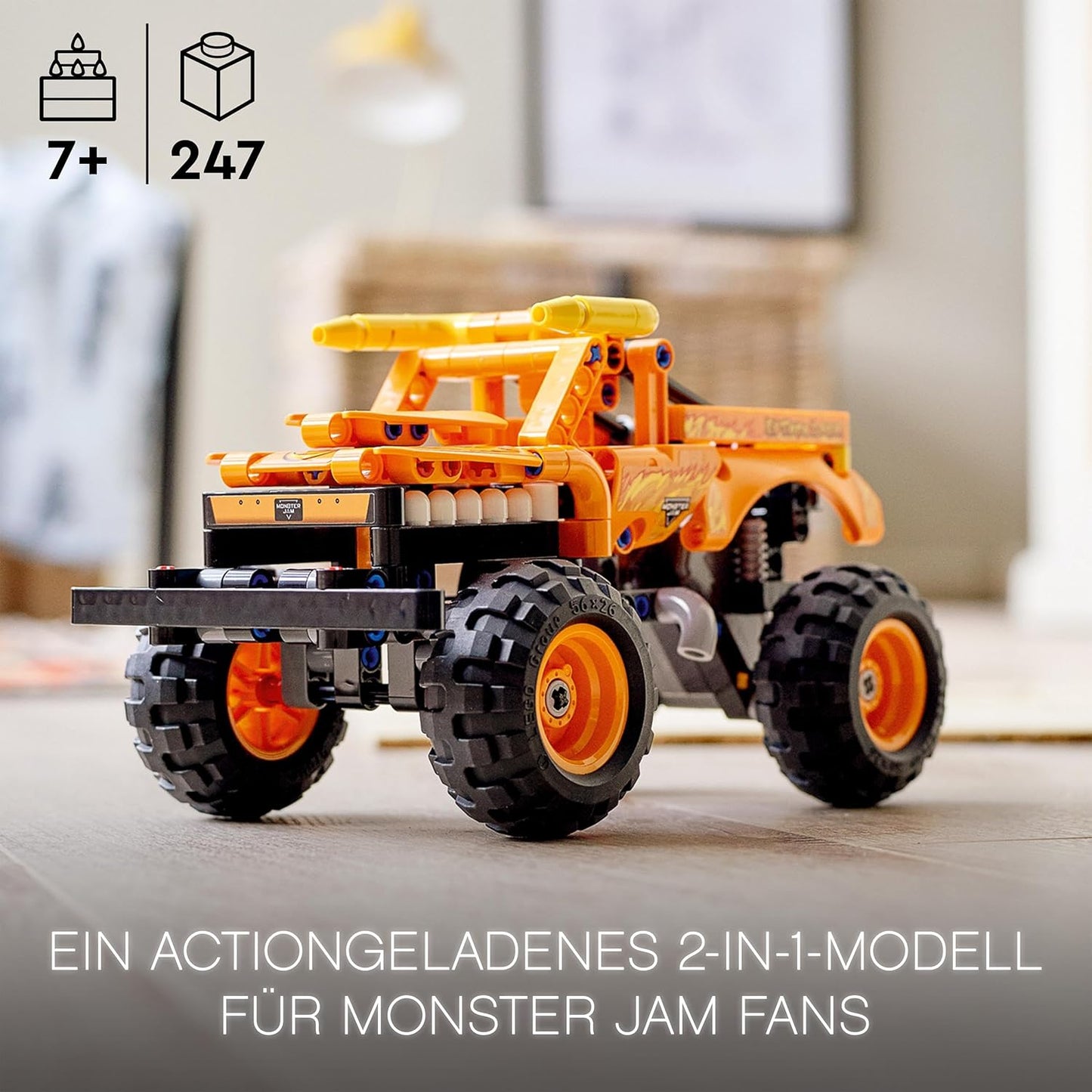 LEGO 42135 Technic Monster Jam EL Toro Loco, Monster Truck-Spielzeug ab 7 Jahre, Spielzeugauto