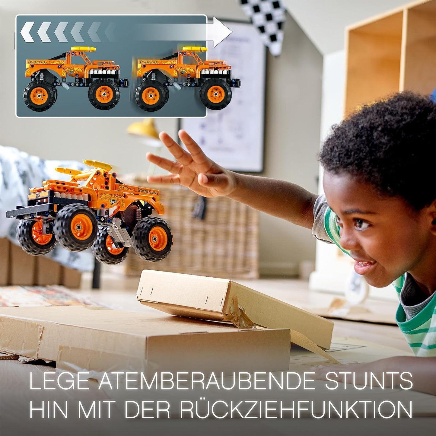 LEGO 42135 Technic Monster Jam EL Toro Loco, Monster Truck-Spielzeug ab 7 Jahre, Spielzeugauto