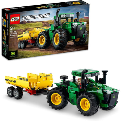 LEGO 42136 Technic John Deere 9620R 4WD Tractor, Spielzeug-Traktor mit Anhänger