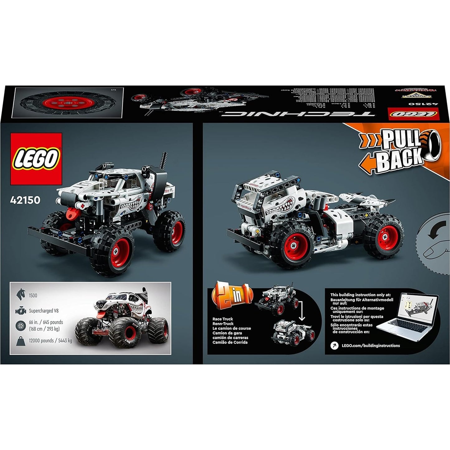 LEGO 42150 Technic Monster Jam Monster Mutt Dalmatian Monster Truck-Spielzeug