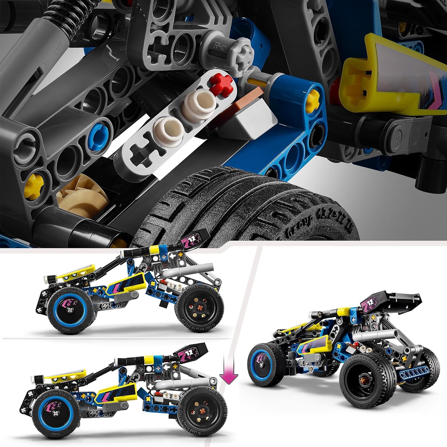 LEGO 42164 Technic Offroad Rennbuggy, Auto-Spielzeug für Kinder, Bausatz Buggy