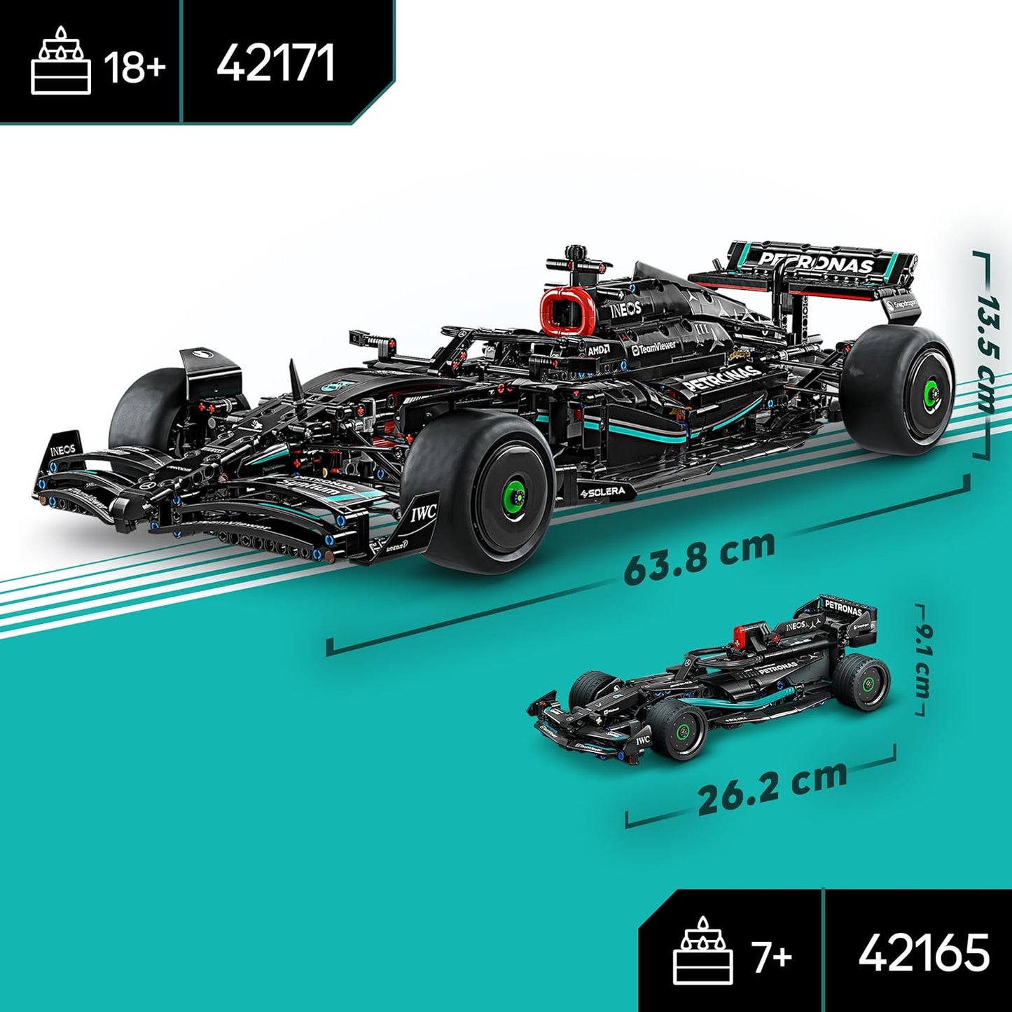 LEGO 42165 Technic Mercedes-AMG F1 W14 E Performance Race Car Spielzeug für Kinder