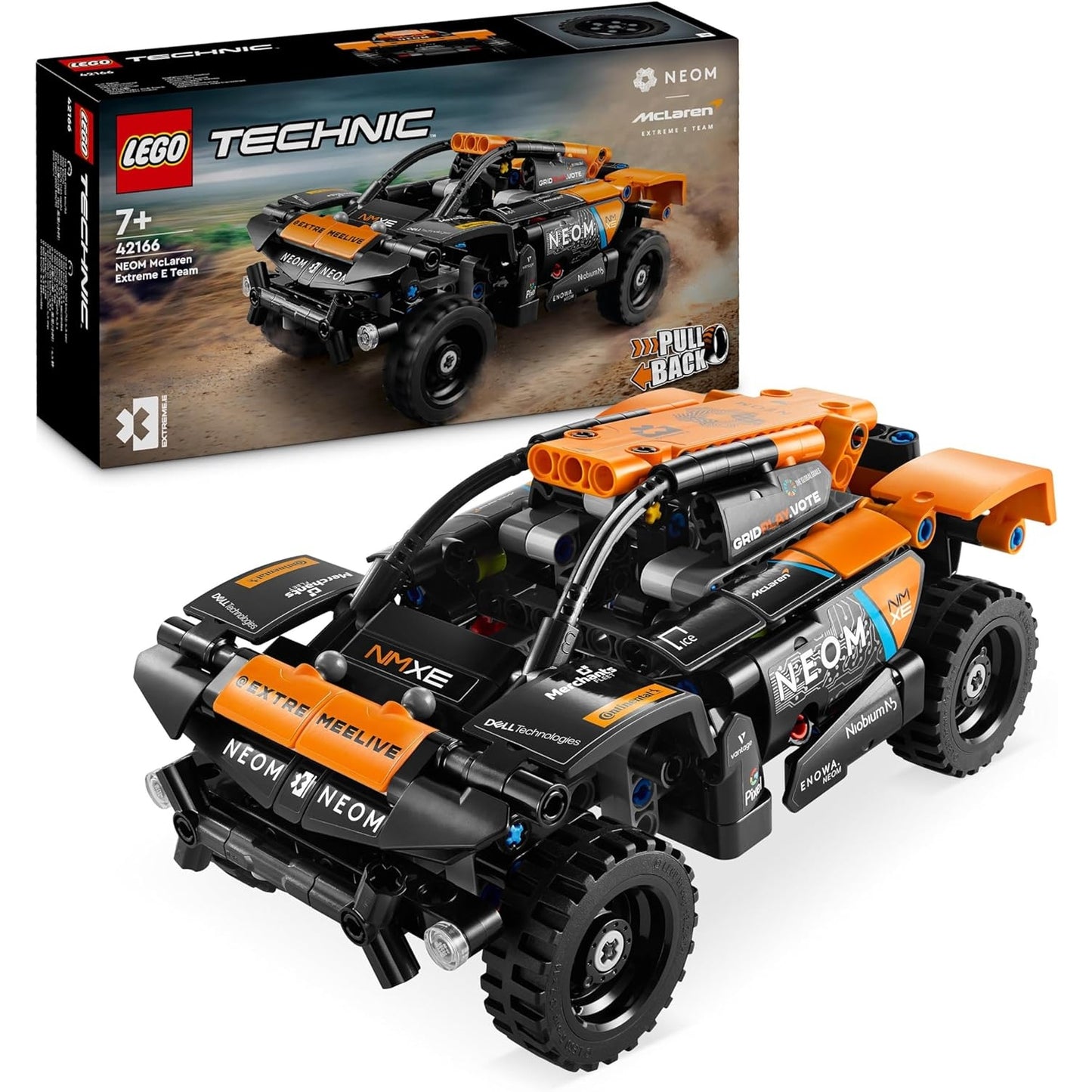 LEGO 42166 Technic NEOM McLaren Extreme E Race Car Set Auto-Spielzeug mit Rückziehmotor