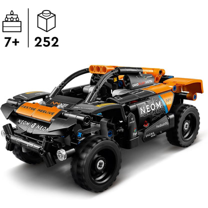 LEGO 42166 Technic NEOM McLaren Extreme E Race Car Set Auto-Spielzeug mit Rückziehmotor