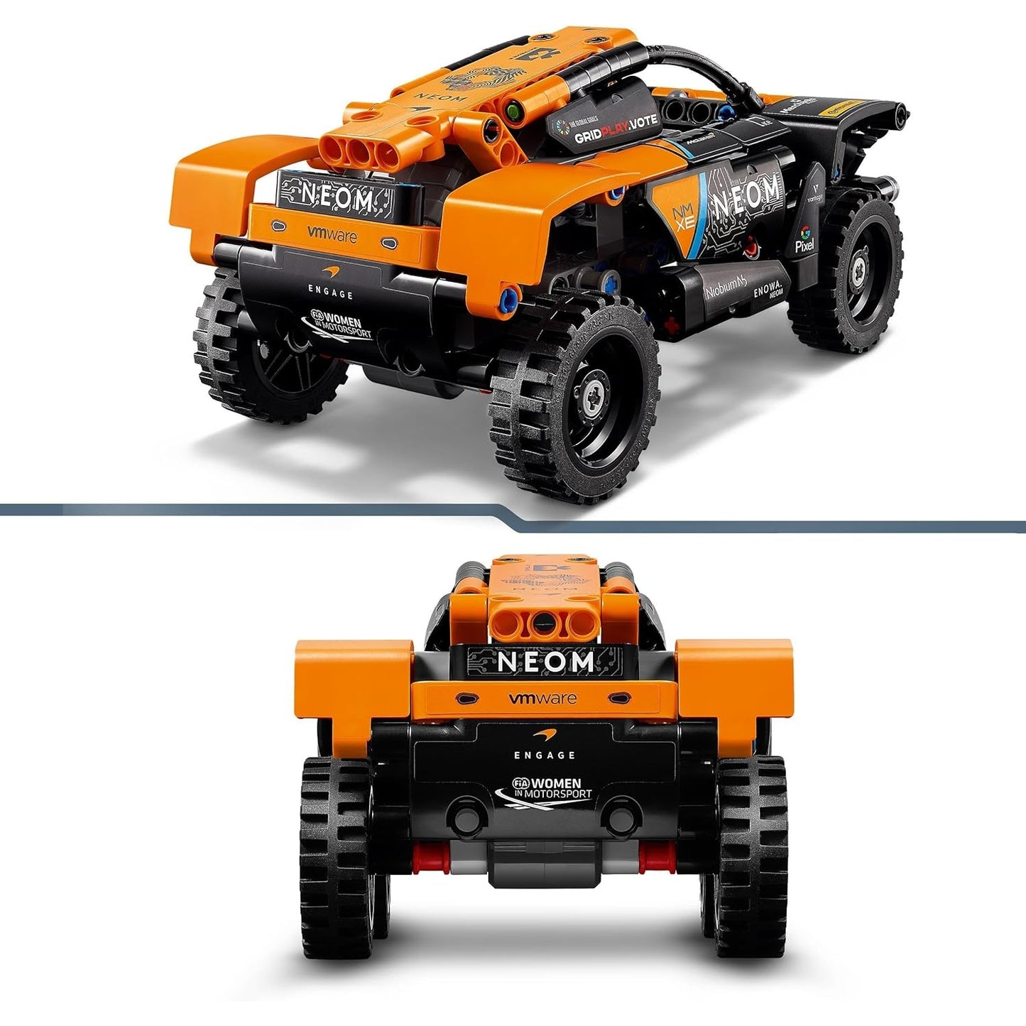 LEGO 42166 Technic NEOM McLaren Extreme E Race Car Set Auto-Spielzeug mit Rückziehmotor