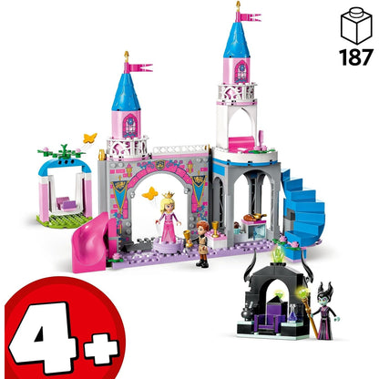 LEGO 43211 Disney Princess Auroras Schloss Spielzeug zum Bauen mit Dornröschen, Prinz Philip & Maleficent