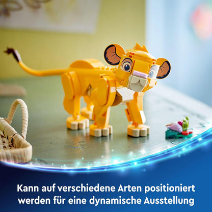 LEGO 43243 Disney Simba, das Löwenjunge des Königs, Fantasy-Spielset mit Löwenfigur