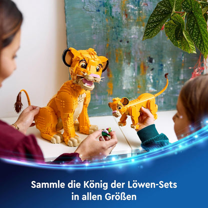 LEGO 43243 Disney Simba, das Löwenjunge des Königs, Fantasy-Spielset mit Löwenfigur