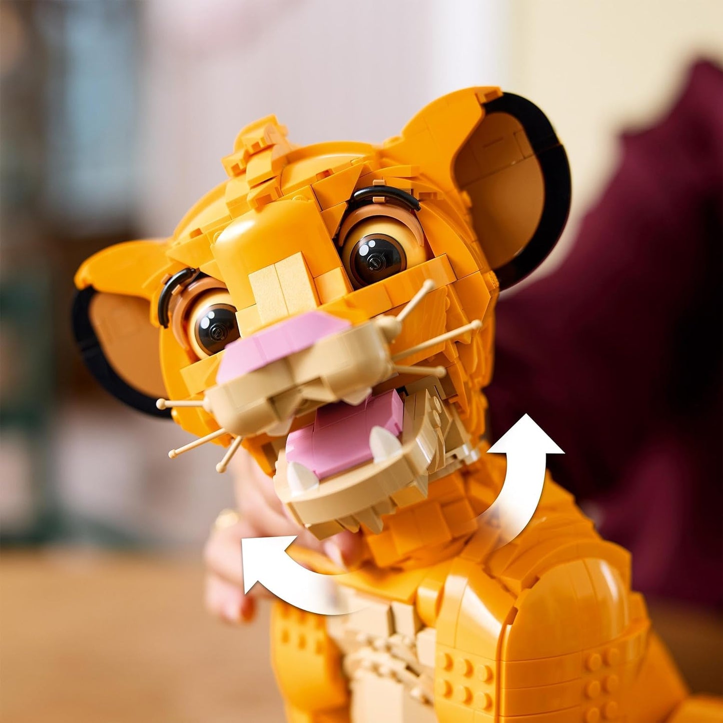 LEGO 43247 Disney Simba, der Junge König der Löwen, Bauspielzeug zum Sammeln