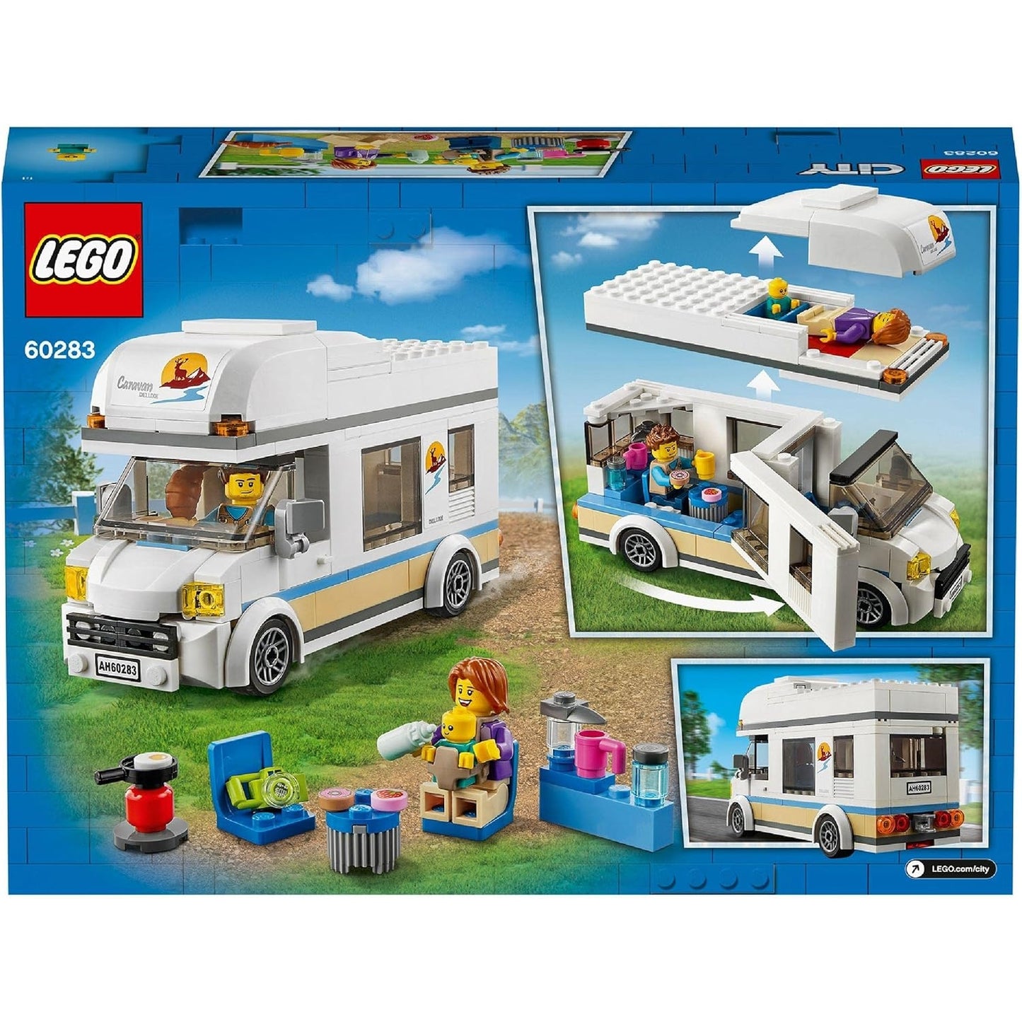 LEGO 60283 City Starke Fahrzeuge Ferien-Wohnmobil Spielzeug Spielzeugauto Campingbus