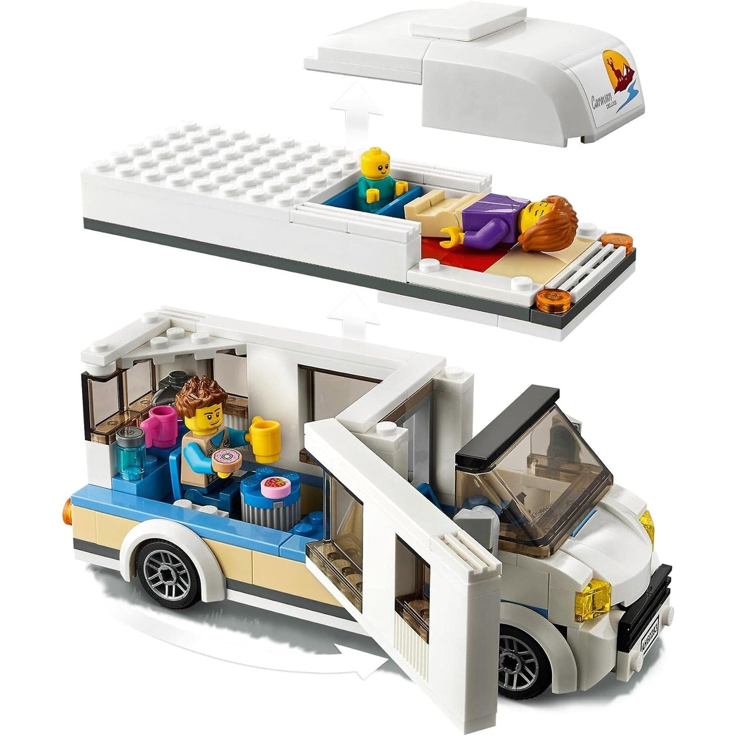 LEGO 60283 City Starke Fahrzeuge Ferien-Wohnmobil Spielzeug Spielzeugauto Campingbus