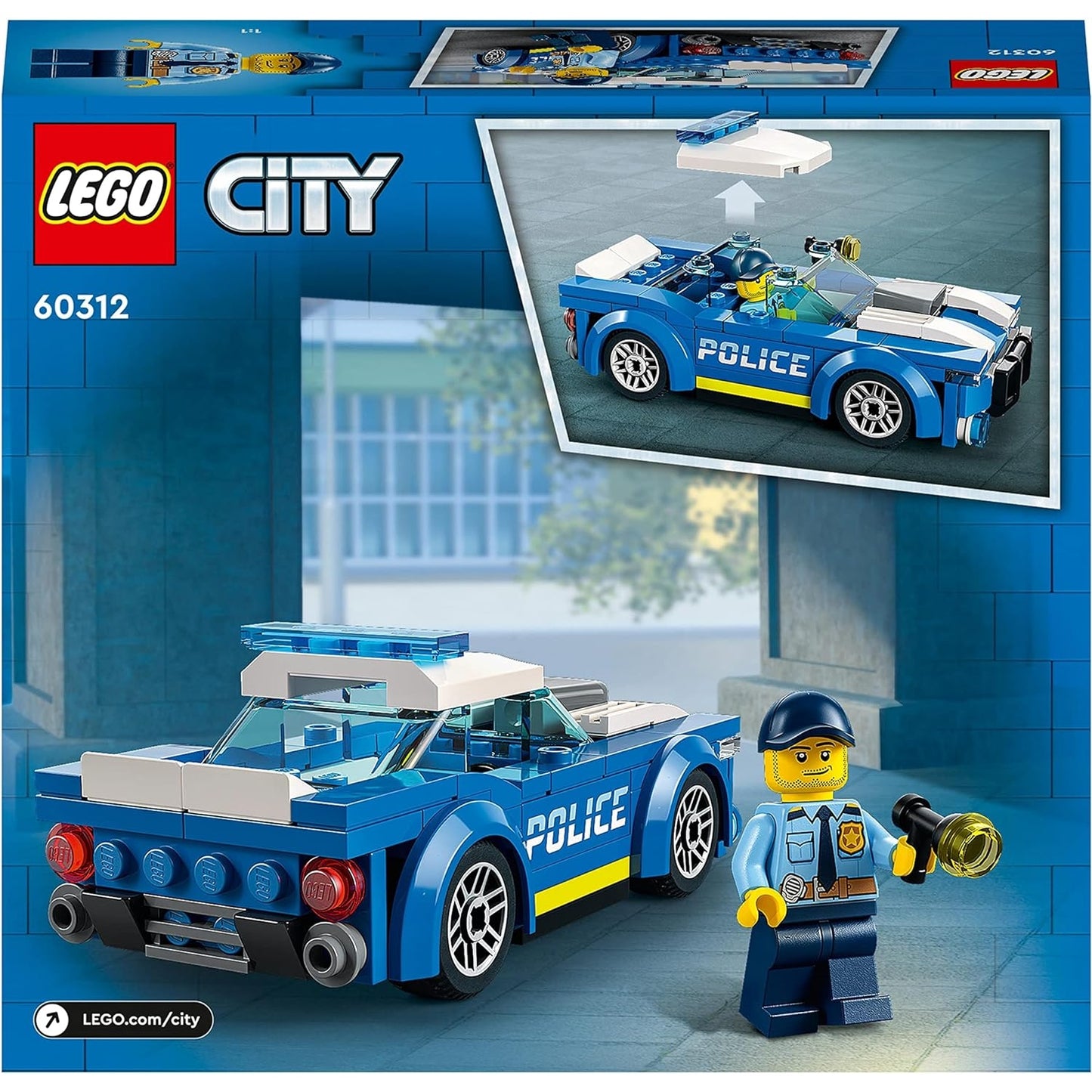 LEGO 60312 City Polizeiauto, Polizei-Spielzeug ab 5 Jahren, Geschenk mit Polizisten