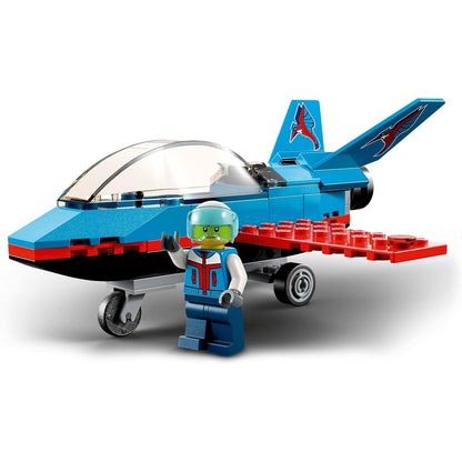 LEGO 60323 City Stuntflugzeug, Kunstflugzeug, Flugzeug Spielzeug mit Piloten-Minifigur