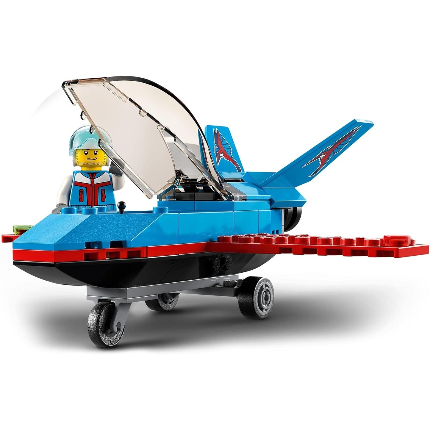 LEGO 60323 City Stuntflugzeug, Kunstflugzeug, Flugzeug Spielzeug mit Piloten-Minifigur