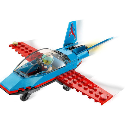 LEGO 60323 City Stuntflugzeug, Kunstflugzeug, Flugzeug Spielzeug mit Piloten-Minifigur