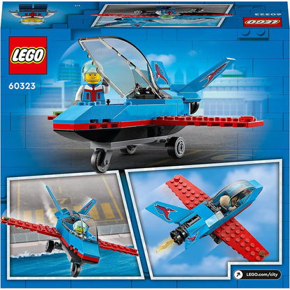 LEGO 60323 City Stuntflugzeug, Kunstflugzeug, Flugzeug Spielzeug mit Piloten-Minifigur