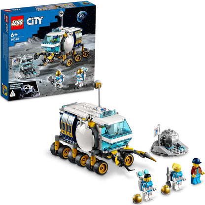 LEGO 60348 City Mond-Rover, Weltraum-Spielzeug ab 6 Jahren für Mädchen und Jungen, mit Astronauten-Minifiguren NASA