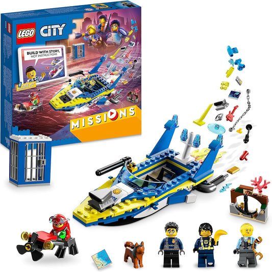 LEGO 60355 City Detektivmissionen der Wasserpolizei Boot und 4 Minifiguren Polizei