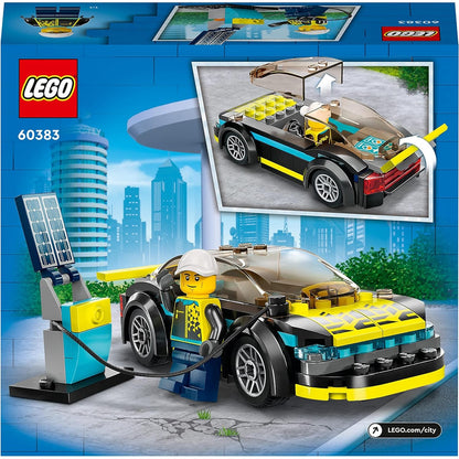 LEGO 60383 City Elektro-Sportwagen Set, Rennwagen mit Minifigur, Spielzeugauto für Jungen und Mädchen