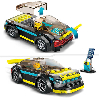 LEGO 60383 City Elektro-Sportwagen Set, Rennwagen mit Minifigur, Spielzeugauto für Jungen und Mädchen