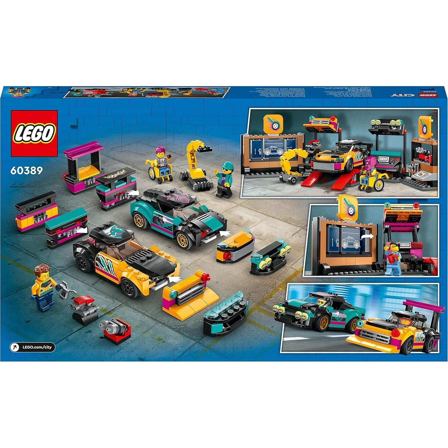 LEGO 60389 City Autowerkstatt, Mechaniker-Spielzeug-Werkstatt individuell gestaltbar