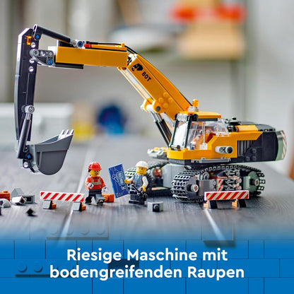 LEGO 60420 City Raupenbagger, Spielzeugbagger für Kinder ab 8 Jahren, Bauspielzeug