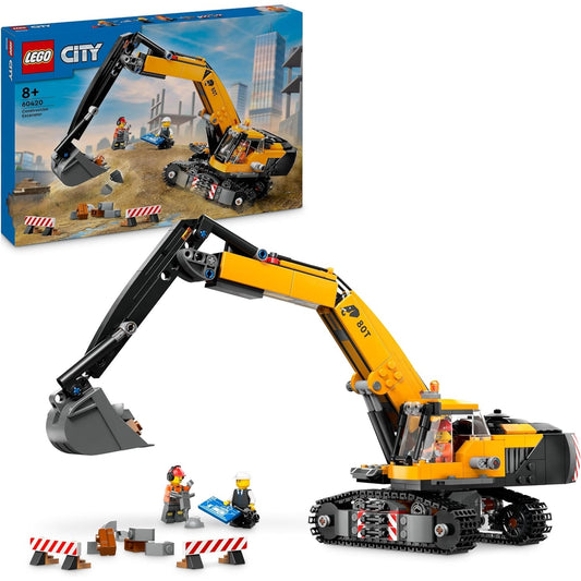 LEGO 60420 City Raupenbagger, Spielzeugbagger für Kinder ab 8 Jahren, Bauspielzeug