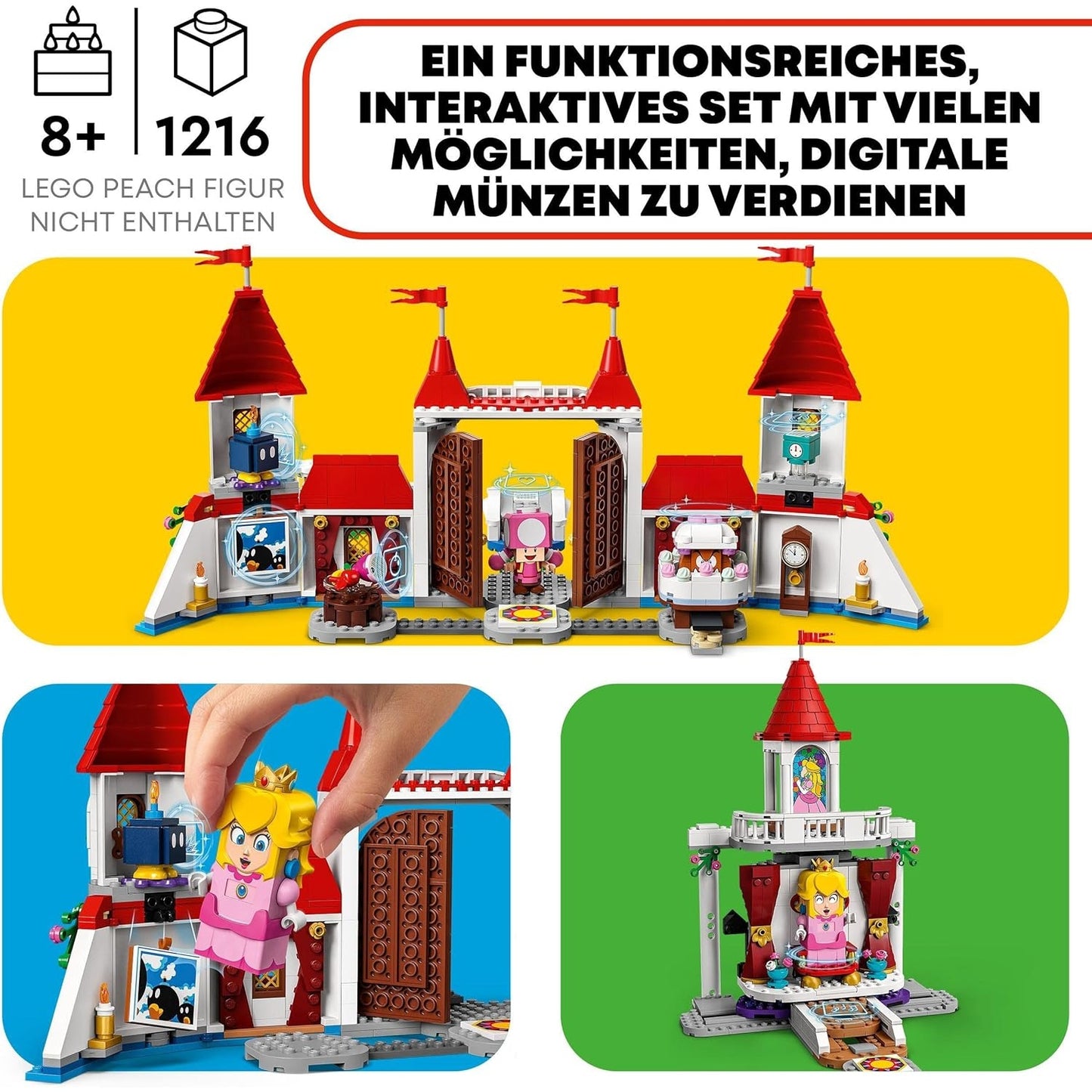 LEGO 71408 Super Mario Pilz-Palast Erweiterungsset, Spielzeug zum kombinieren mit Starterset