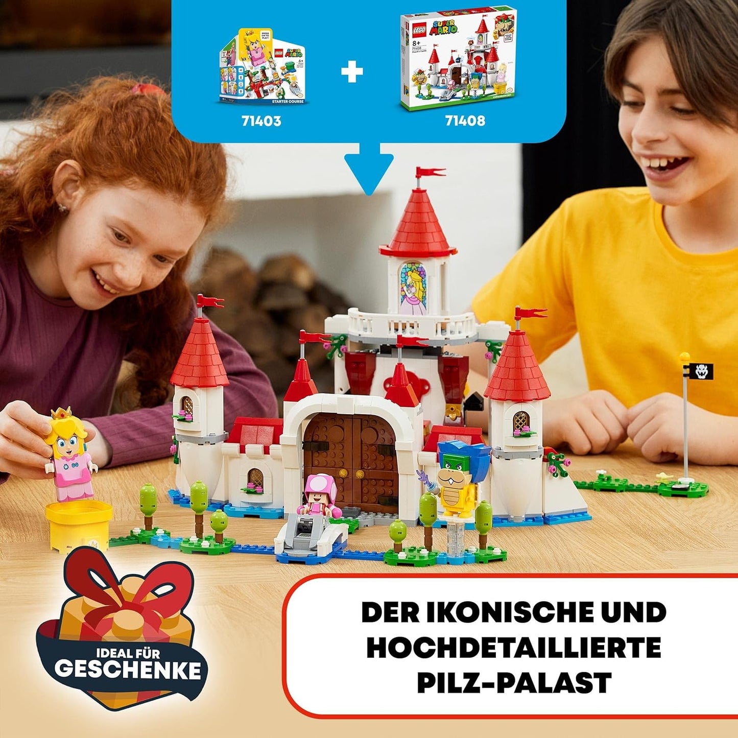 LEGO 71408 Super Mario Pilz-Palast Erweiterungsset, Spielzeug zum kombinieren mit Starterset