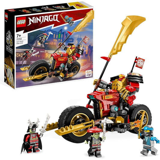 LEGO 71783 NINJAGO Kais Mech-Bike EVO Aufrüstbares Ninja-Motorrad Spielzeug mit 2 Minifiguren