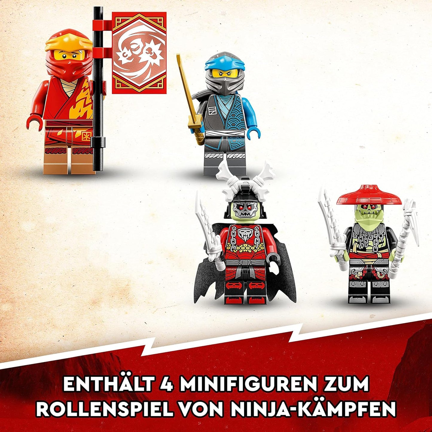 LEGO 71783 NINJAGO Kais Mech-Bike EVO Aufrüstbares Ninja-Motorrad Spielzeug mit 2 Minifiguren