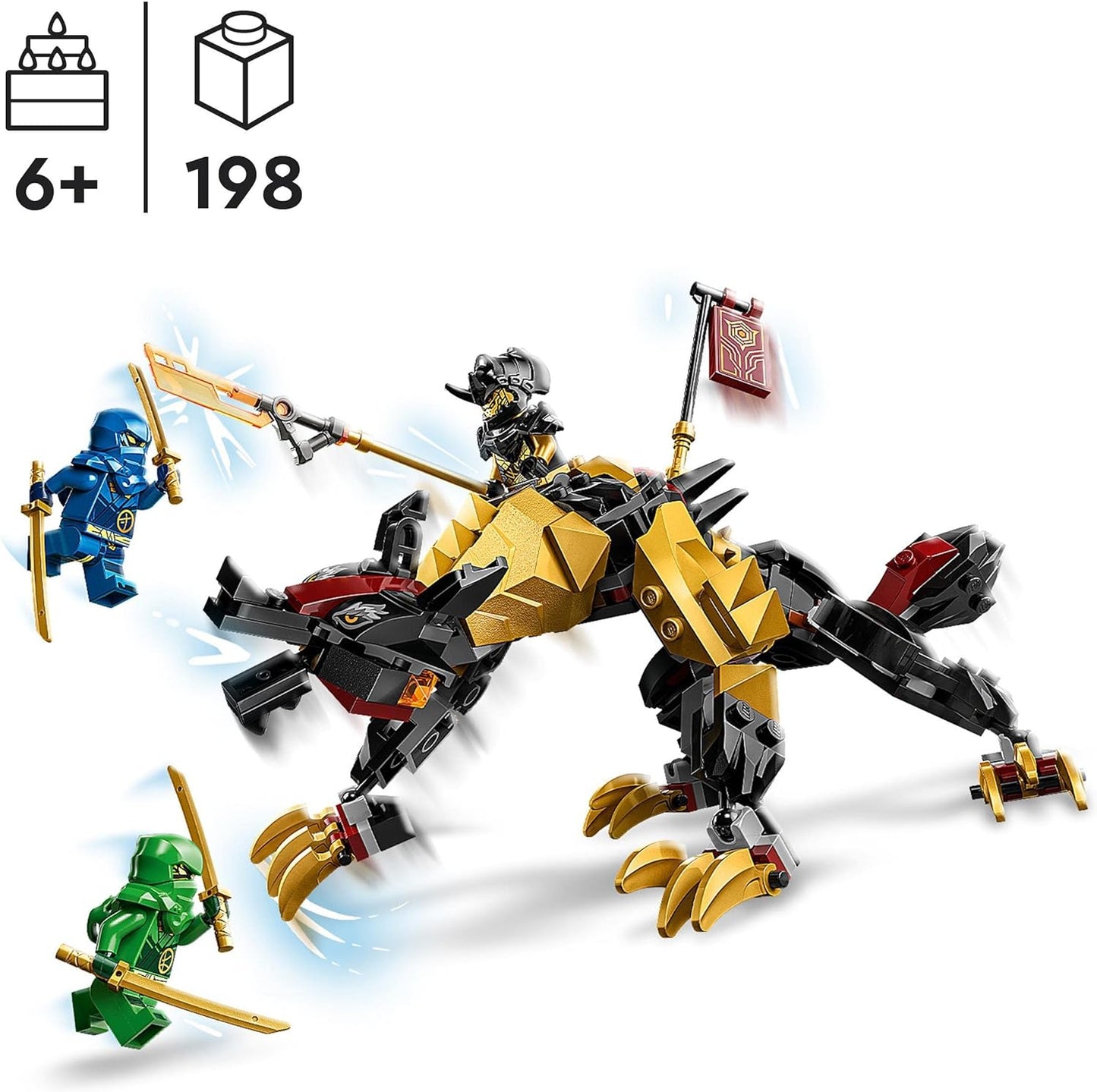 LEGO 71790 NINJAGO Jagdhund des kaiserlichen Drachenjägers, baubares Monster-Spielzeug