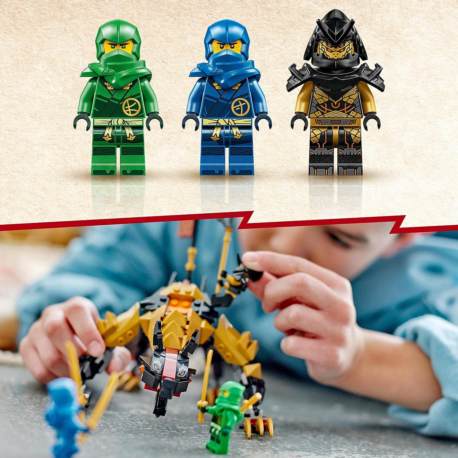 LEGO 71790 NINJAGO Jagdhund des kaiserlichen Drachenjägers, baubares Monster-Spielzeug