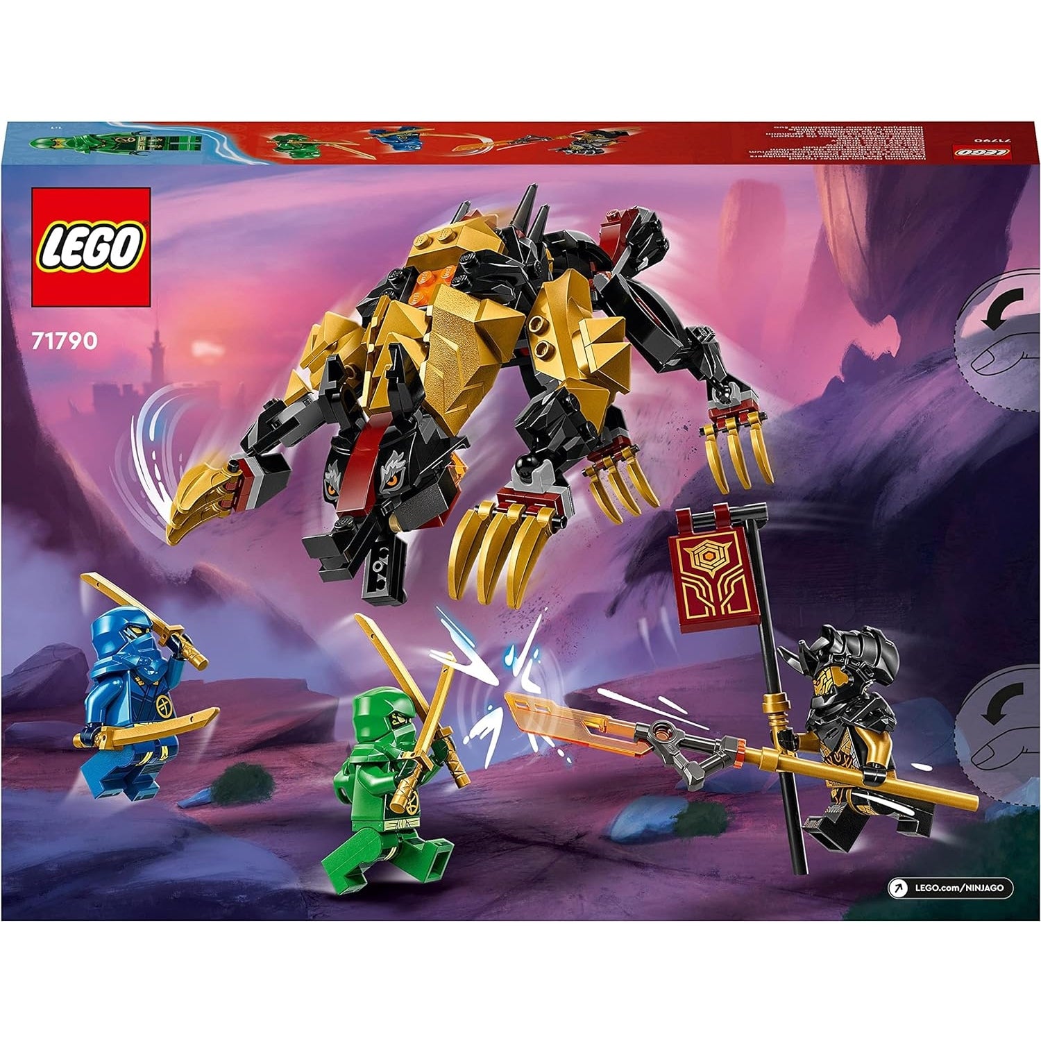 LEGO 71790 NINJAGO Jagdhund des kaiserlichen Drachenjägers, baubares Monster-Spielzeug