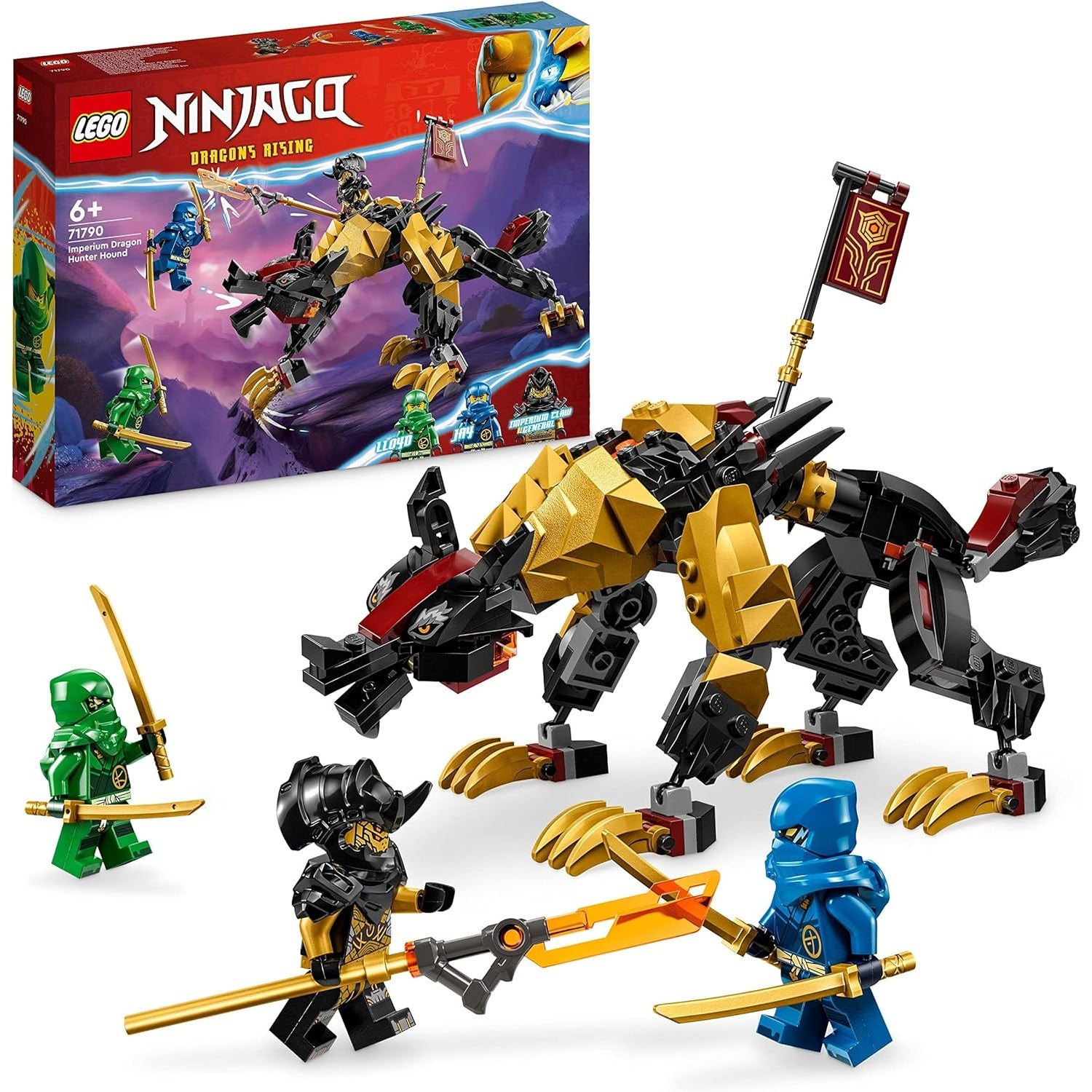 LEGO 71790 NINJAGO Jagdhund des kaiserlichen Drachenjägers, baubares Monster-Spielzeug