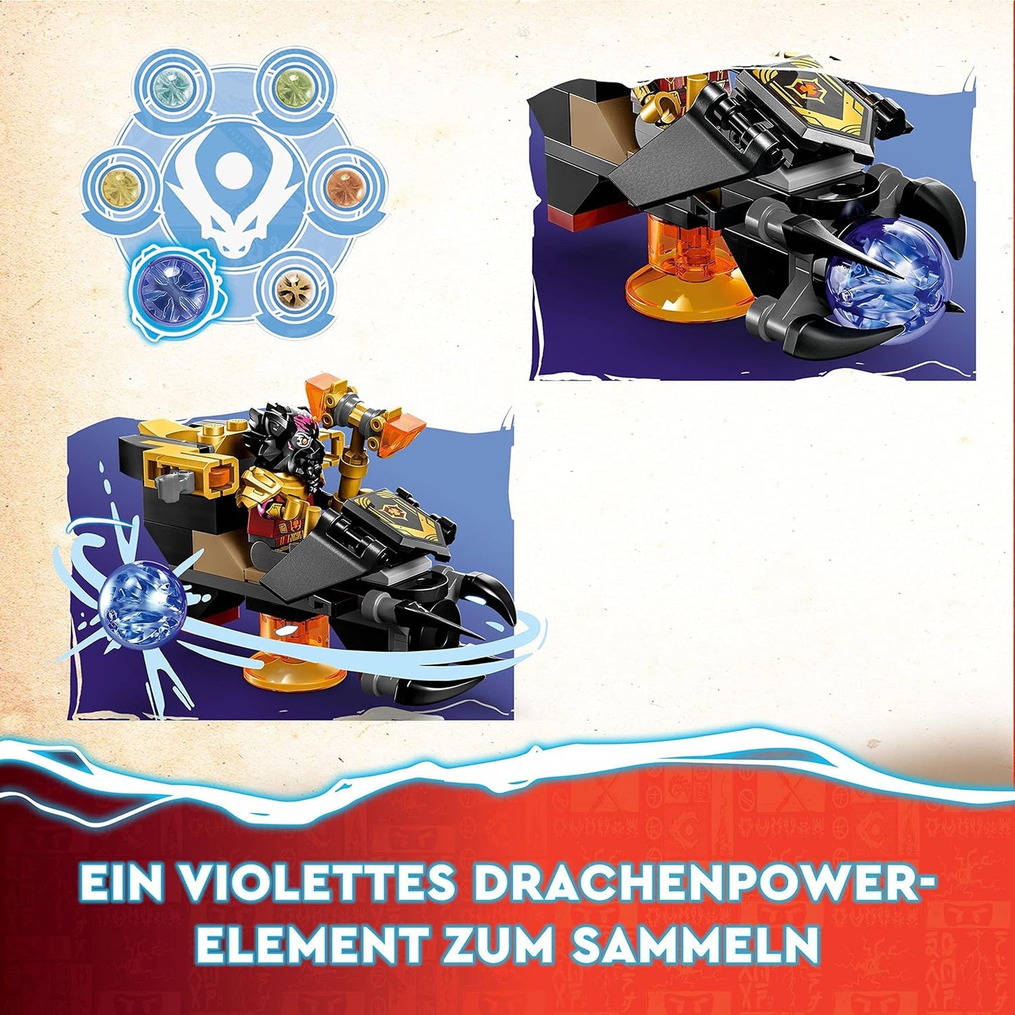 LEGO 71793 NINJAGO Wyldfires Lavadrache Spielzeug, Drachen-Serie Set mit Einer Drachenfigur und Kai & Lloyd Minifiguren