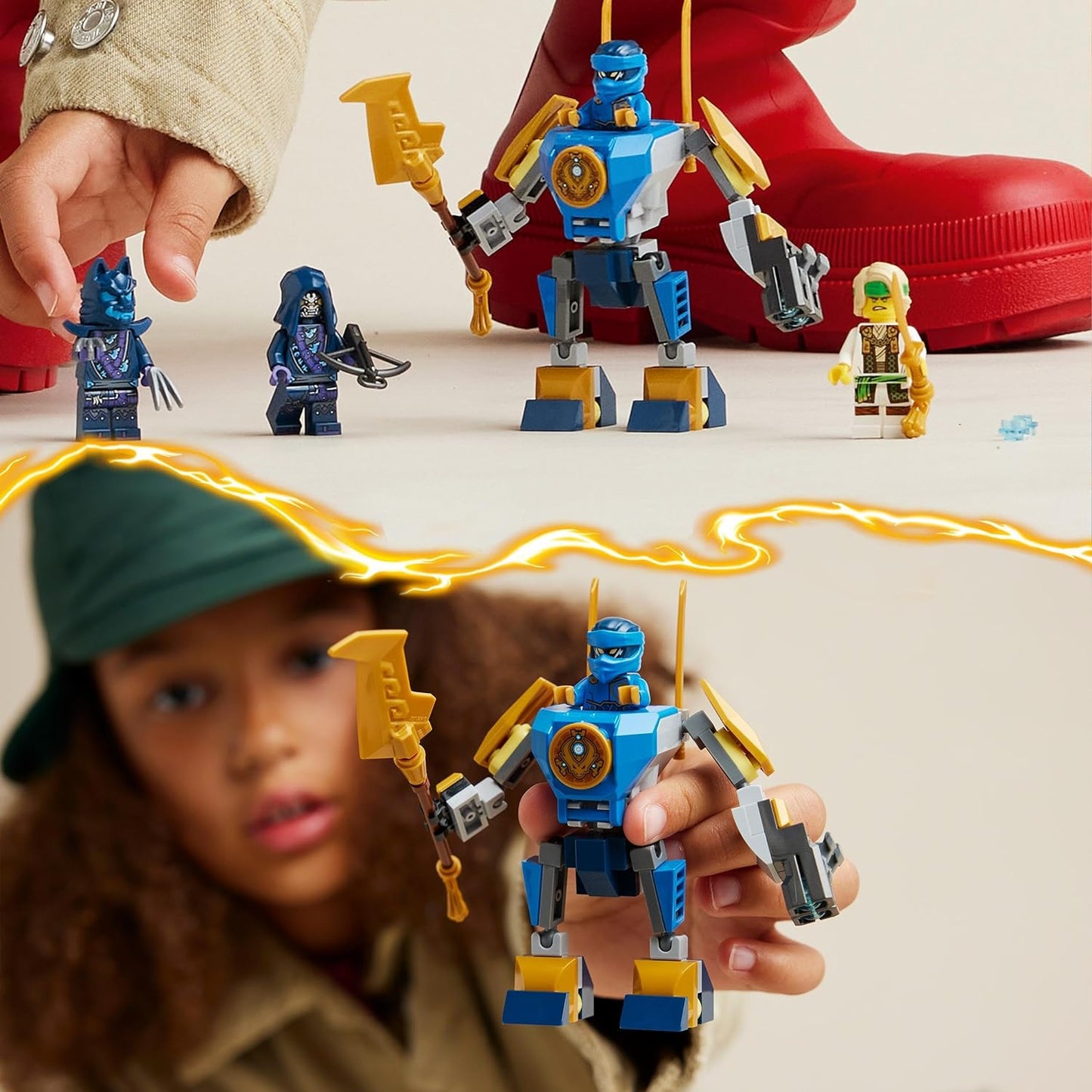 LEGO 71805 NINJAGO Jay Battle Mech, Ninja-Spielzeug für Kinder mit Figuren inkl. Jay