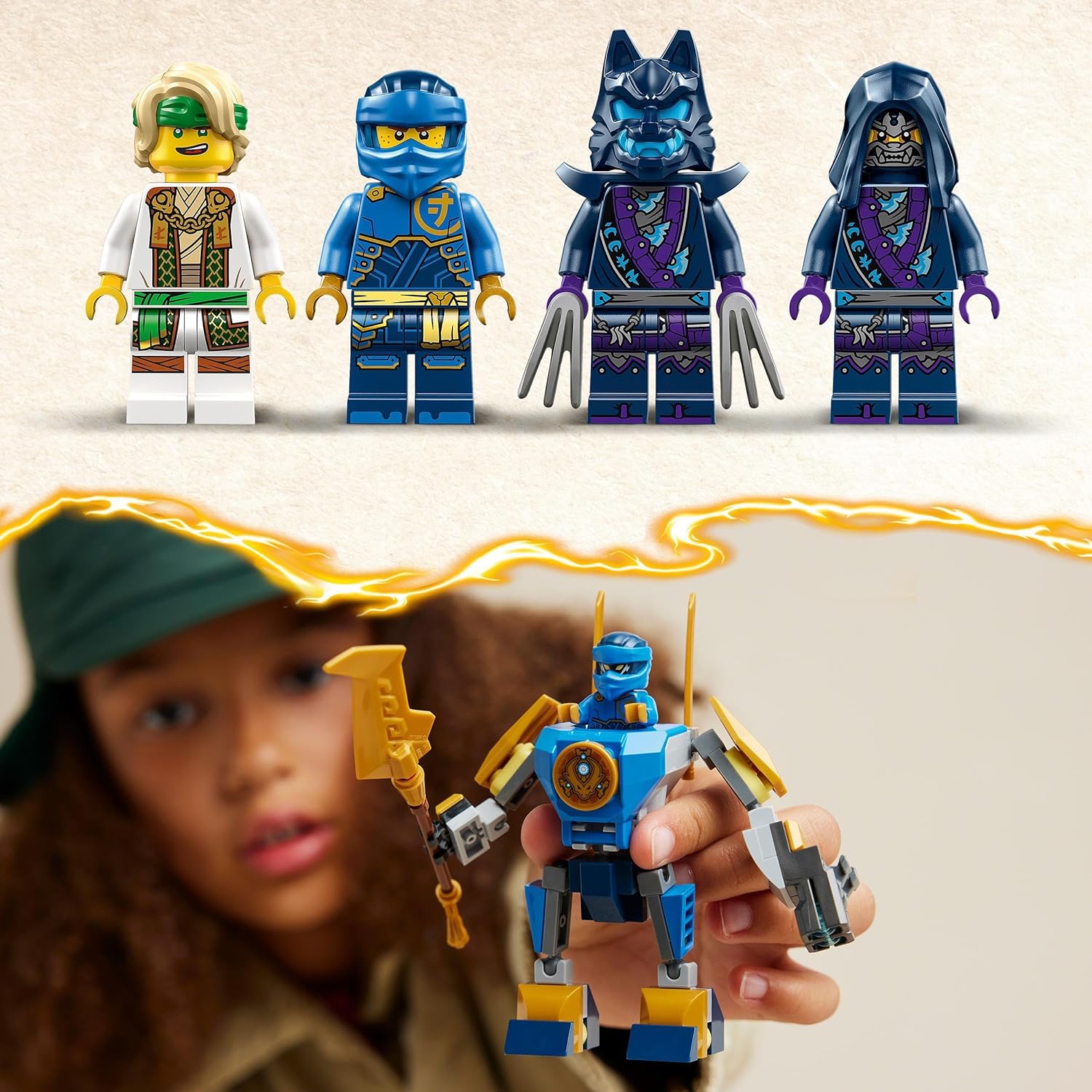 LEGO 71805 NINJAGO Jay Battle Mech, Ninja-Spielzeug für Kinder mit Figuren inkl. Jay