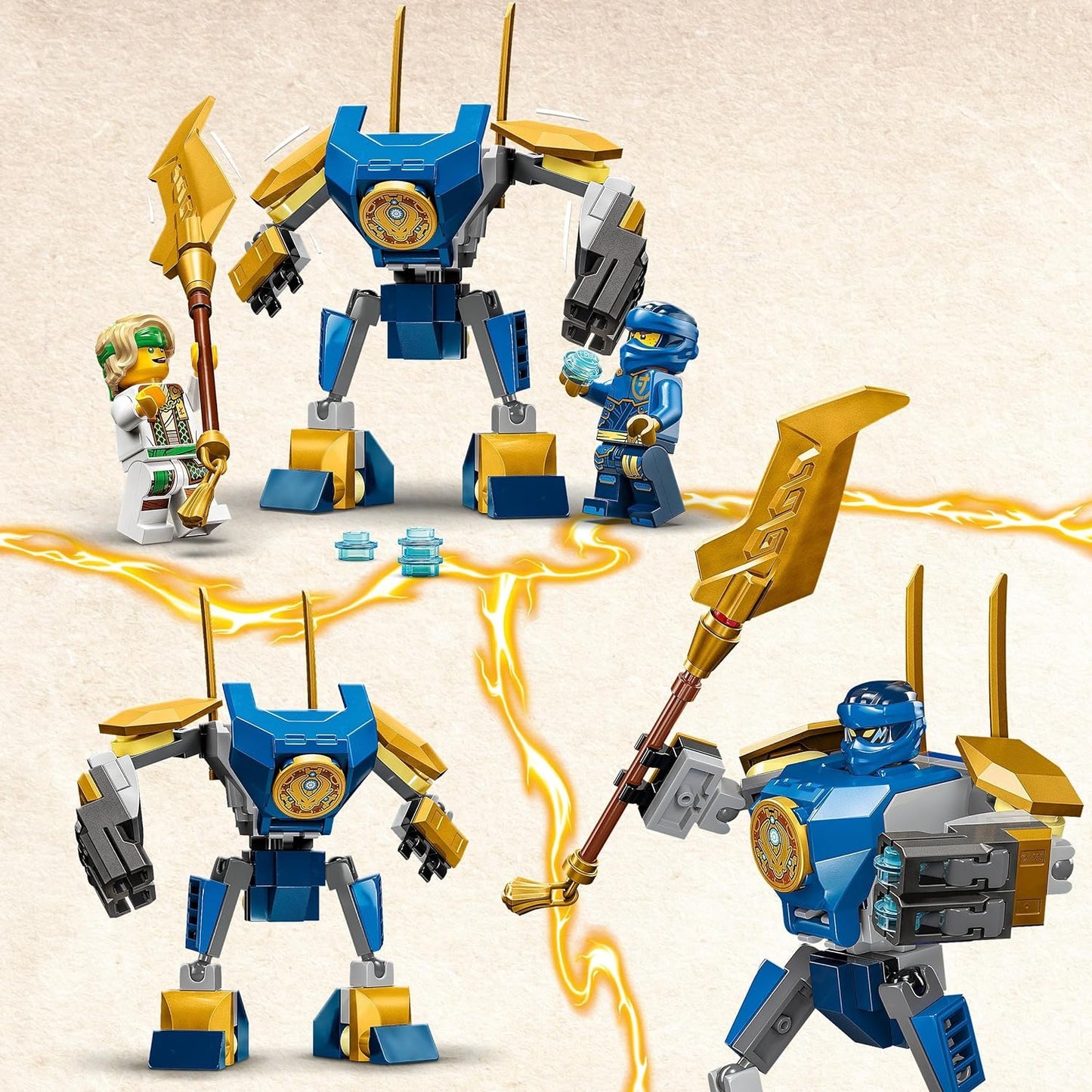 LEGO 71805 NINJAGO Jay Battle Mech, Ninja-Spielzeug für Kinder mit Figuren inkl. Jay