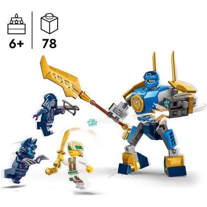 LEGO 71805 NINJAGO Jay Battle Mech, Ninja-Spielzeug für Kinder mit Figuren inkl. Jay