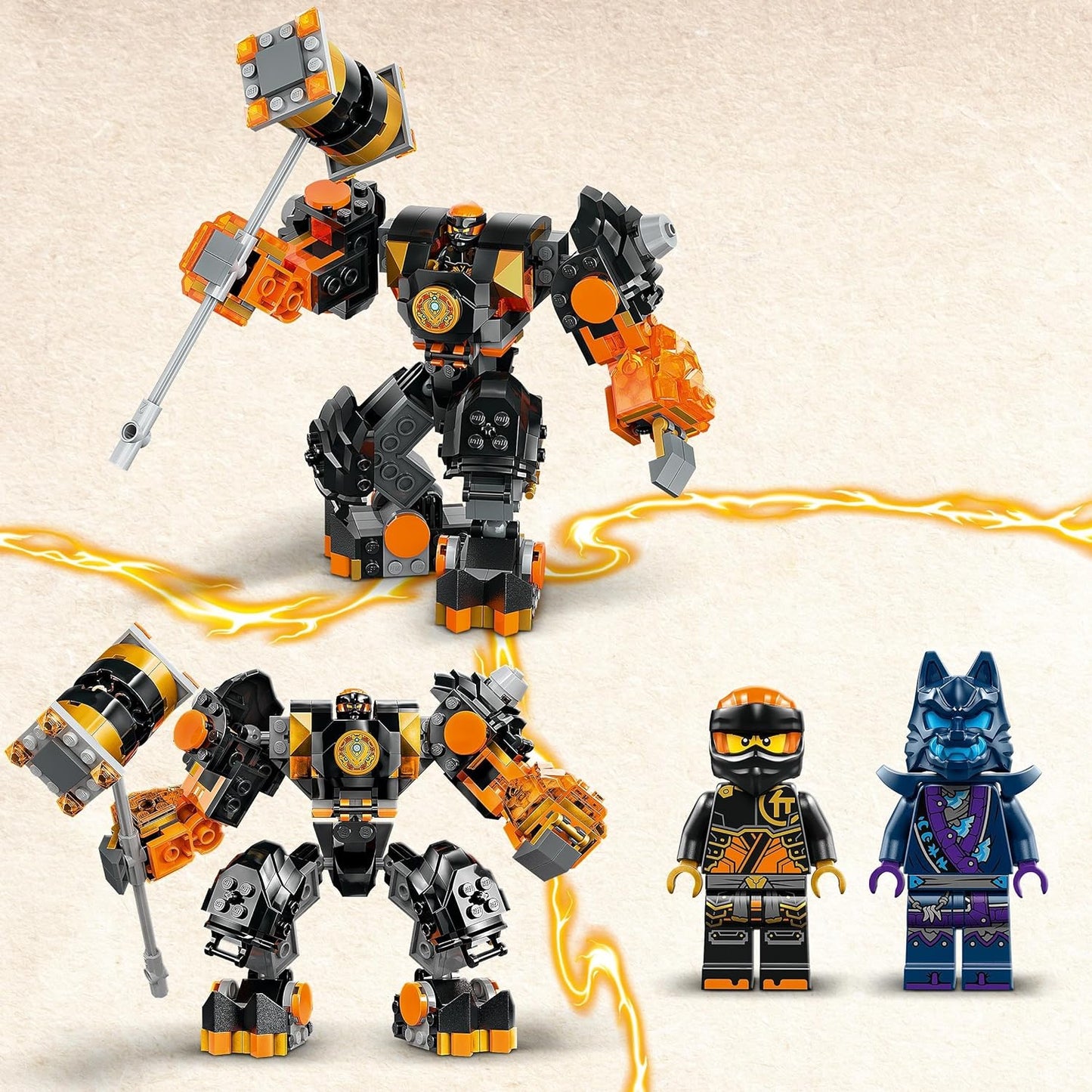 LEGO 71806 NINJAGO Coles Erdmech, Actionfiguren-Spielzeug mit veränderbarem Mech