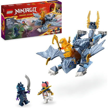 LEGO 71810 NINJAGO Riyu der Babydrache, Drachen-Spielzeug mit 3 Mini-Figuren