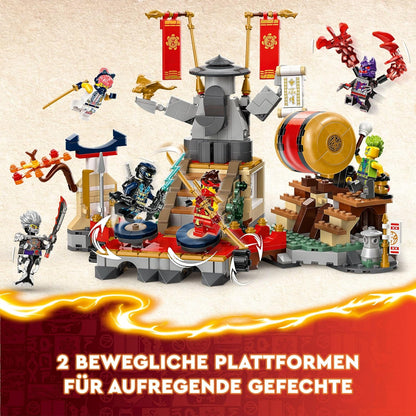 LEGO 71818 NINJAGO Turnier-Arena Abenteuer-Spielzeug für Kinder, Ninja-Spielset