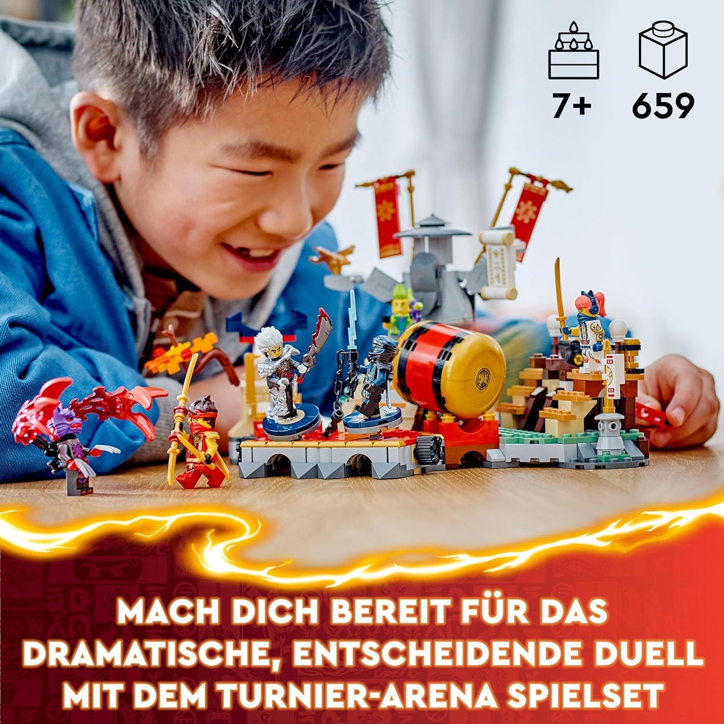 LEGO 71818 NINJAGO Turnier-Arena Abenteuer-Spielzeug für Kinder, Ninja-Spielset